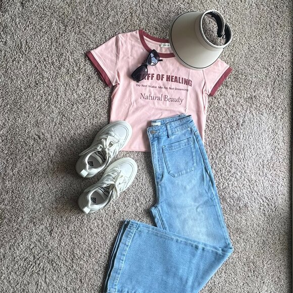 NEW Cropped T-Shirt – Soft Cotton Blend – Size S - Picture 1 of 4